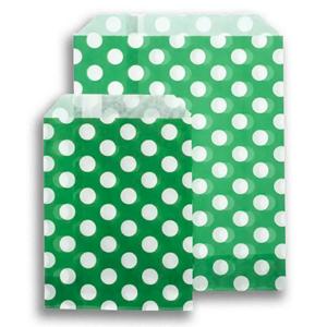 Green Polka Dot Paper Party Bags