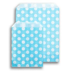 Light Blue Polka Dot Paper Party Bags