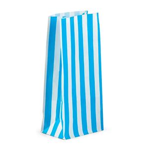 Striped Pick n Mix Light Blue Paper Bags