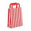 Candy Striped Red Paper Carrier Bags