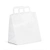 White Patisserie Carrier Bags  (Flat Handles)