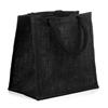 Luxury Padded Handle Black Jute Bags