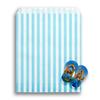 Candy Striped Light Blue Paper Bags