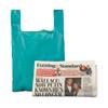 Vest Style Recycled Green Plastic Carrier Bags
