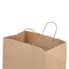 Wide Base Brown Paper Carrier Bags With Twisted Handles