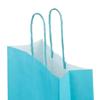 Premium Italian Light Blue Paper Carrier Bags with Twisted Handles
