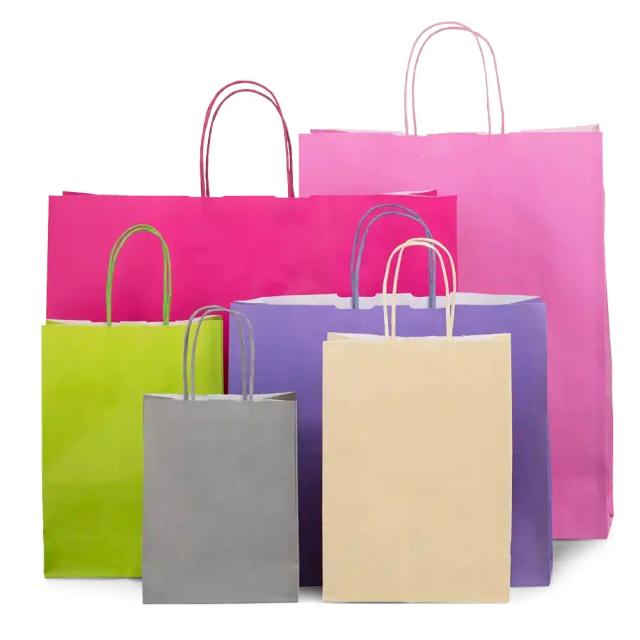Premium Coloured Twisted Paper Carrier Bags