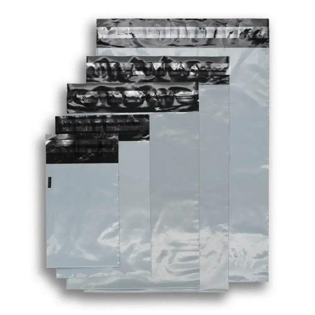 Grey Recycled Mailing Bags - Small Sizes
