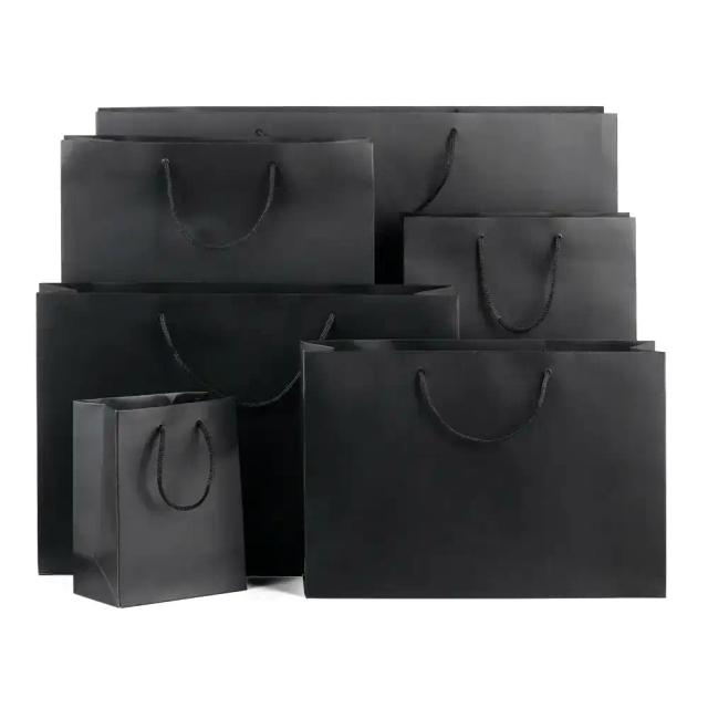 Black Matt Boutique Paper Carrier Bags