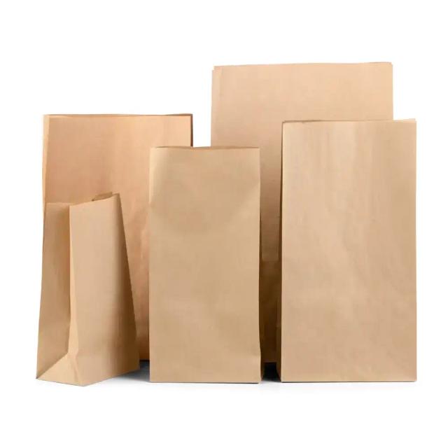 Brown Block Bottom  Kraft Paper Bags