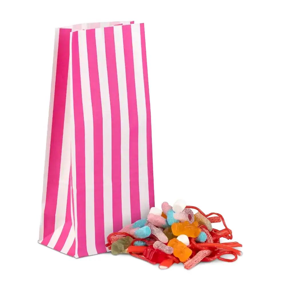 Candy Stripe Pink Pick n Mix Paper Bags