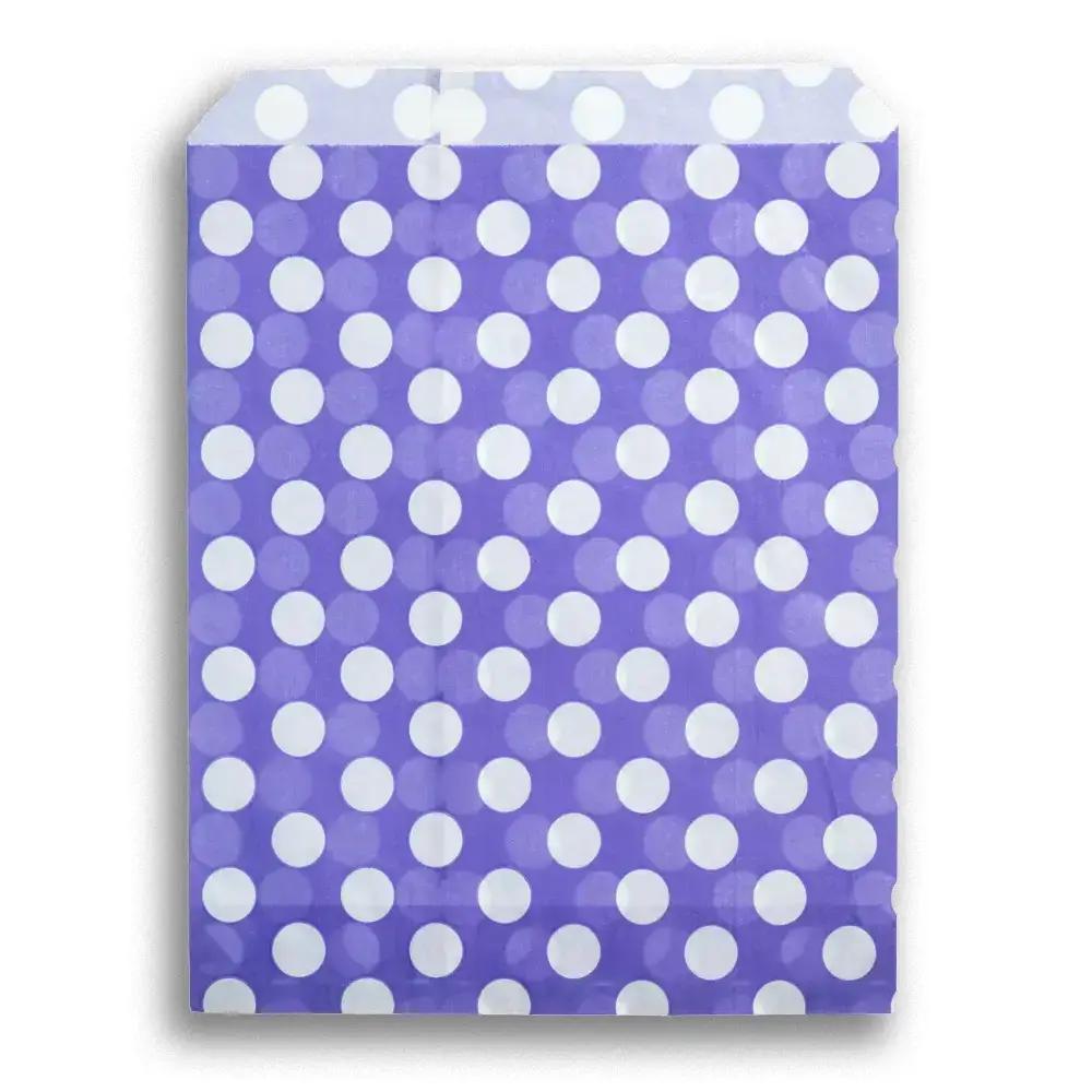 Purple Polka Dot Paper Party Bags