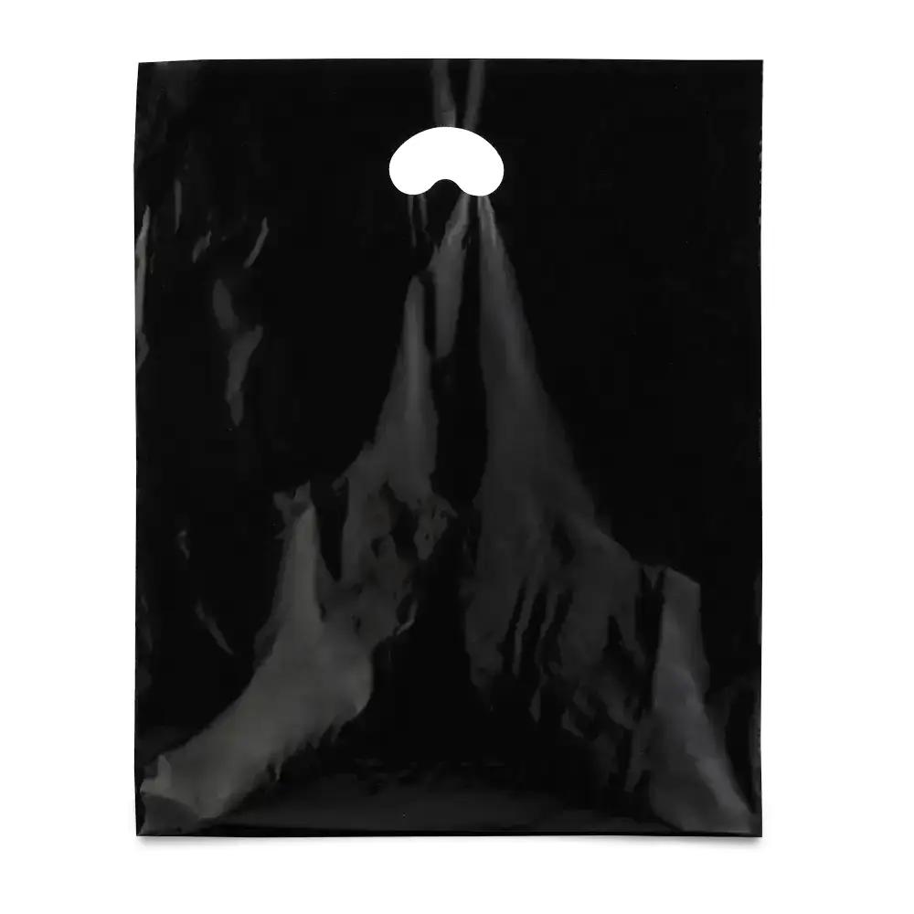 Premium Degradable Black Plastic Carrier Bags