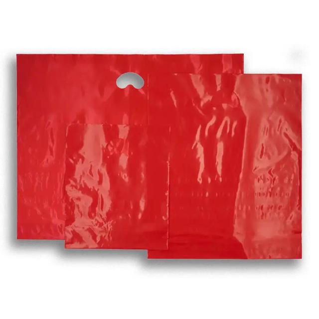 Premium Degradable Red Plastic Carrier Bags