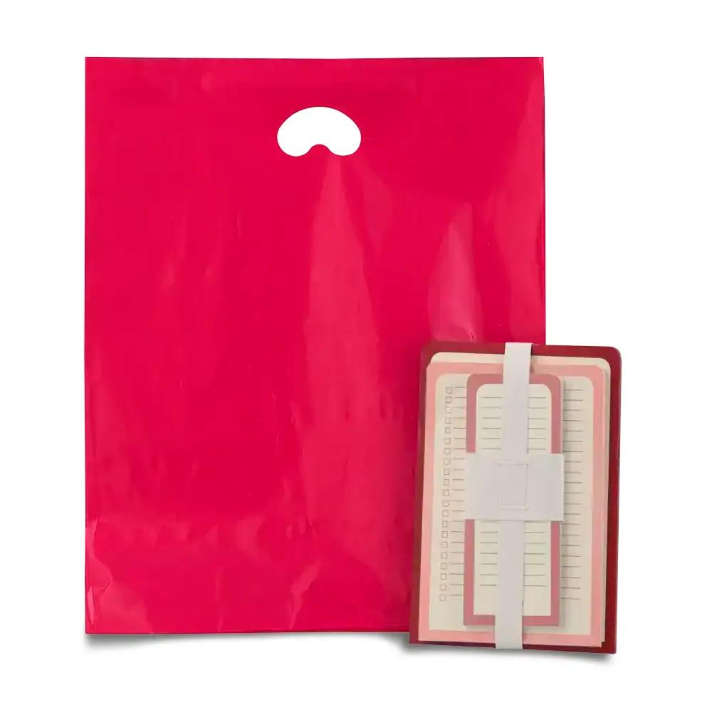 Degradable Shocking Pink Plastic Carrier Bags