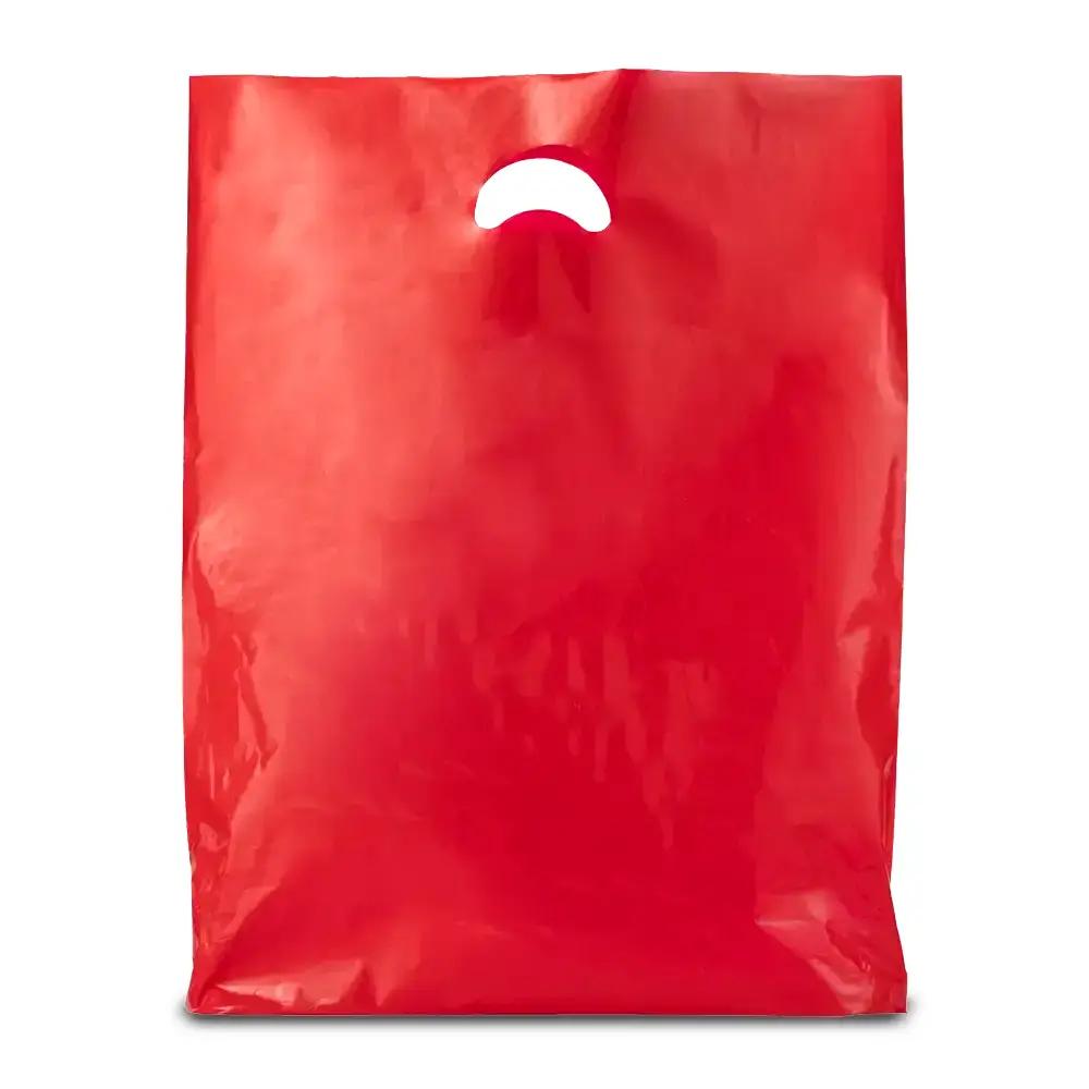 Standard Grade Classic Red  Plastic Carrier Bags