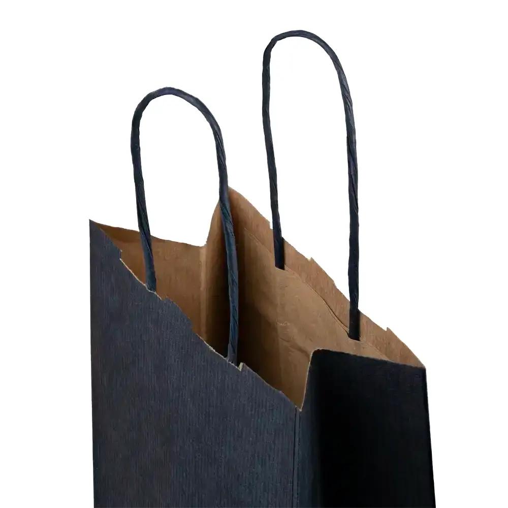 Italian Blue One Bottle Paper Bag with Twisted Handles