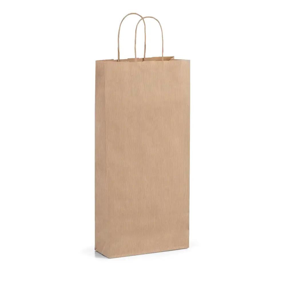 Italian Brown  One Bottle Paper Bag with Twisted Handles
