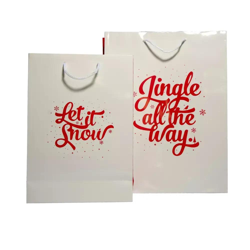 Jingle and Snow Boutique Gloss Paper Bags
