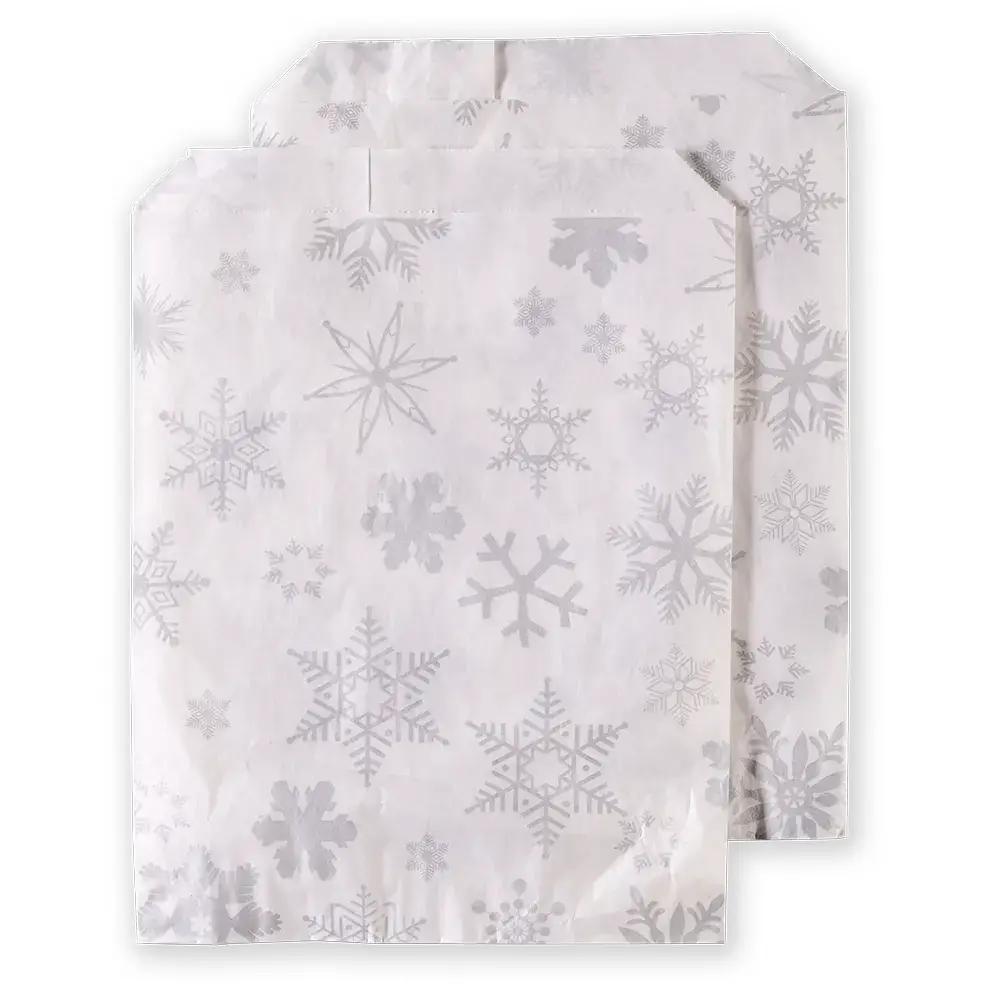 Christmas Silver Snowflake Paper  Counter Bags