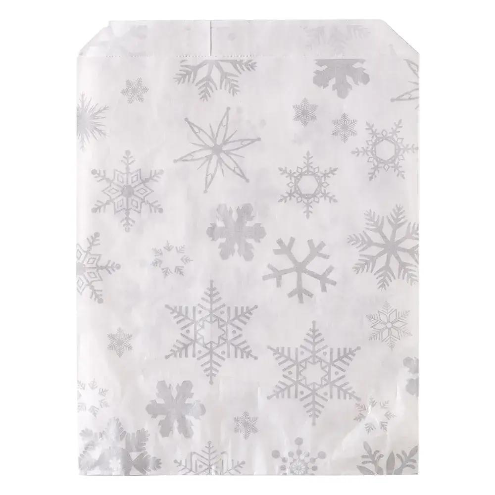Christmas Silver Snowflake Paper  Counter Bags