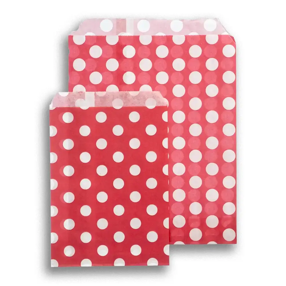 Red Polka Dot Paper Party Bags Rocaba Packaging
